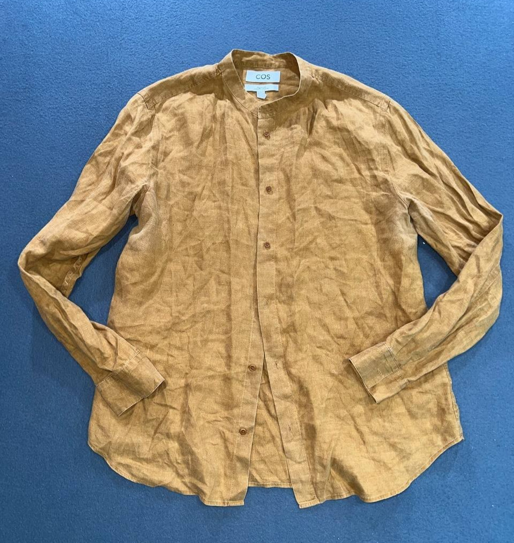 COS Shirt Linen Button Down Long Sleeve Large A008832